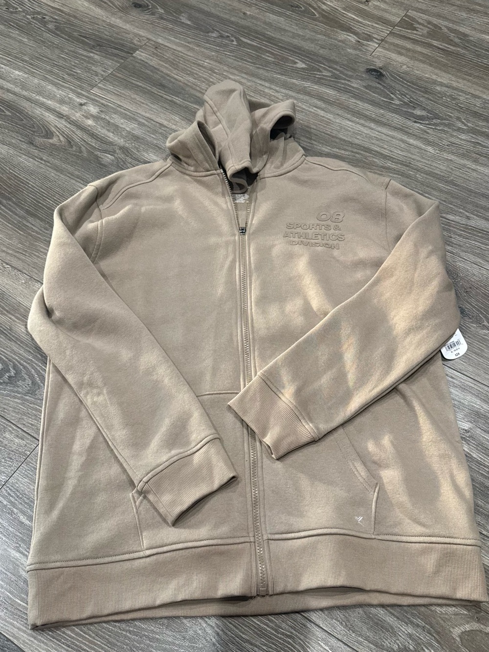 NWT Husky Kids' Zip-Up Hoodie Sweatshirt in Taupe